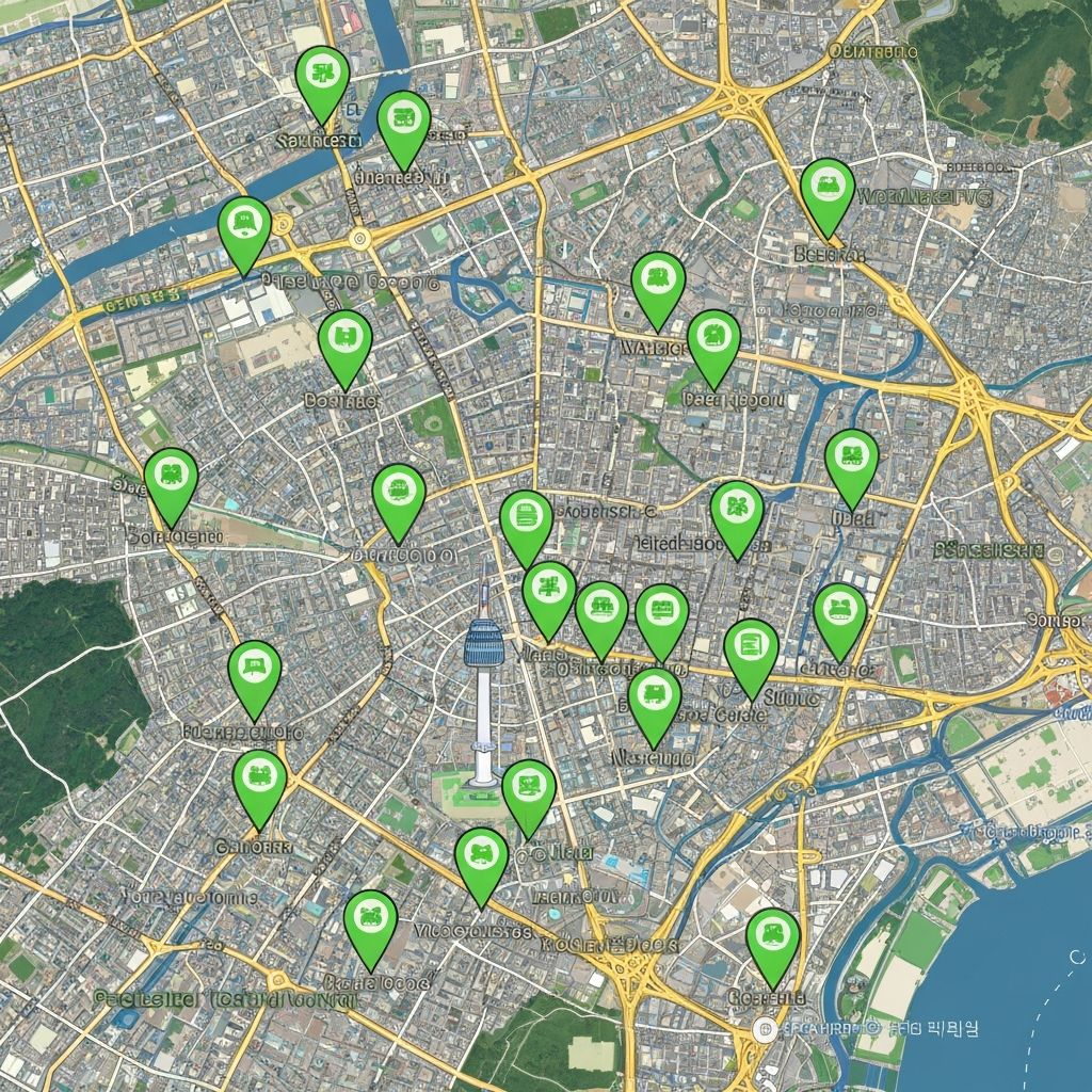 서비스 지역 지도